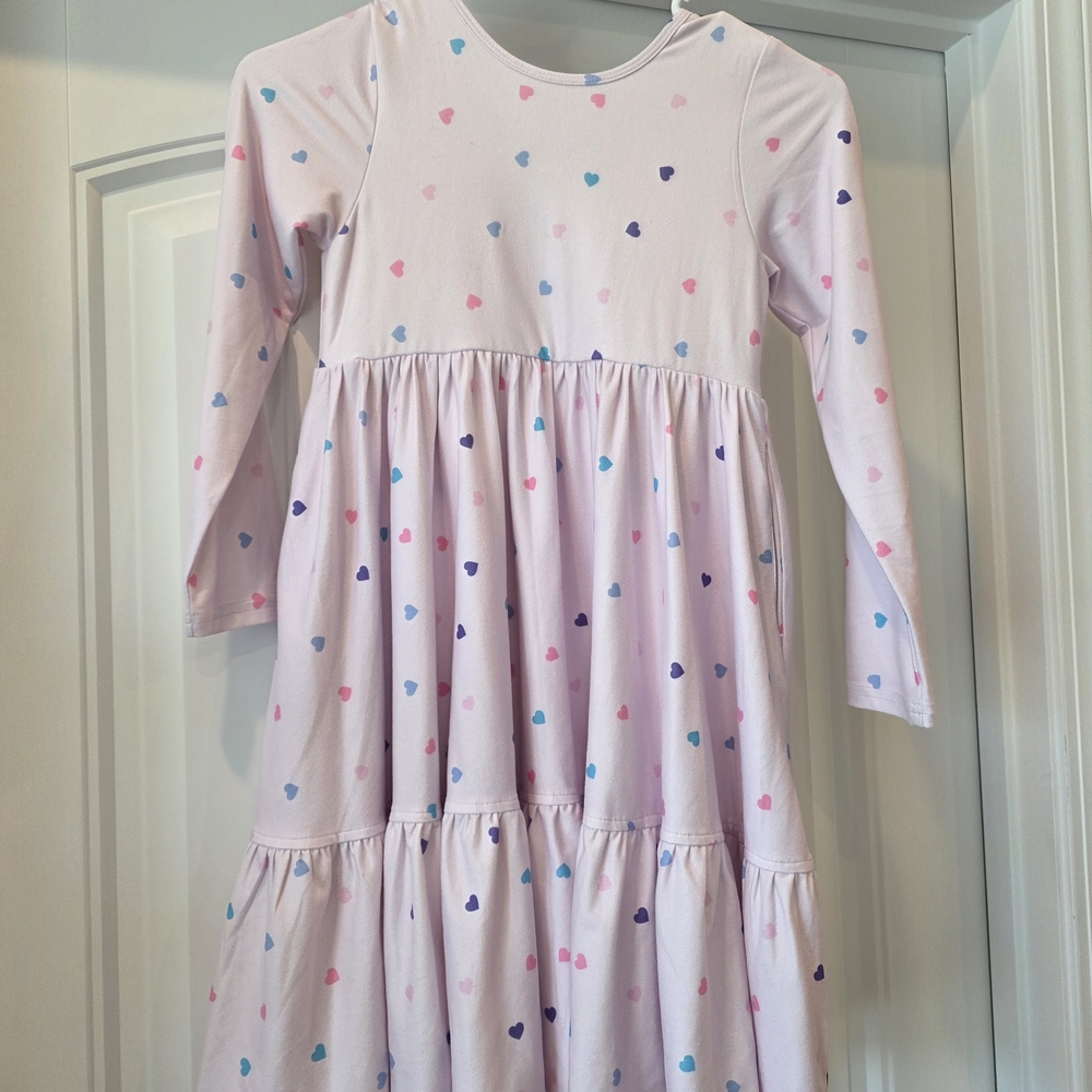 Adorable Heart Patterned Kids Dress